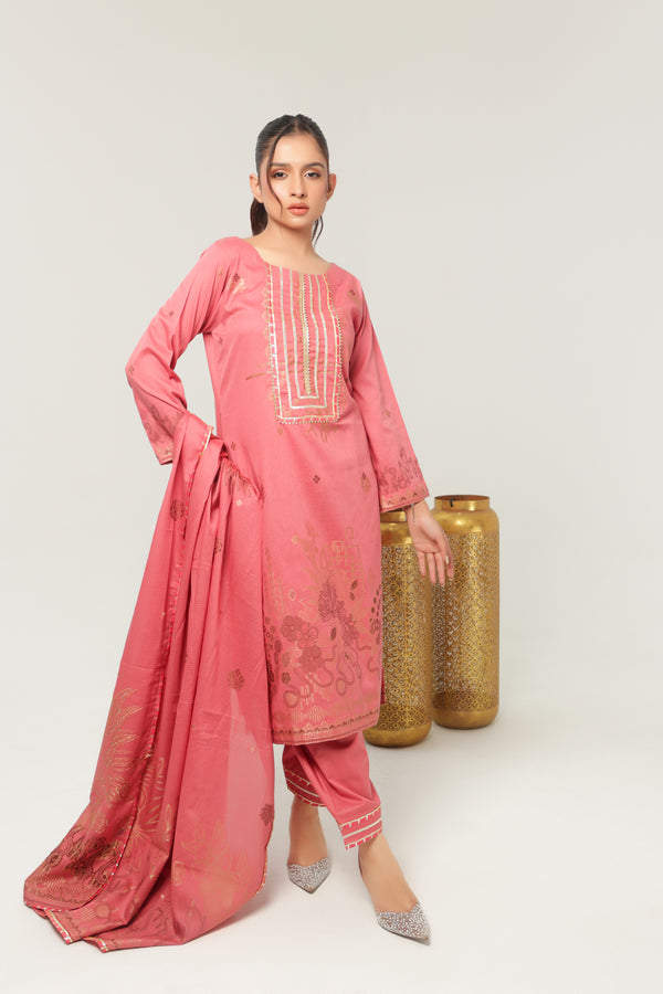 Stitched Lawn Suit (3PC)