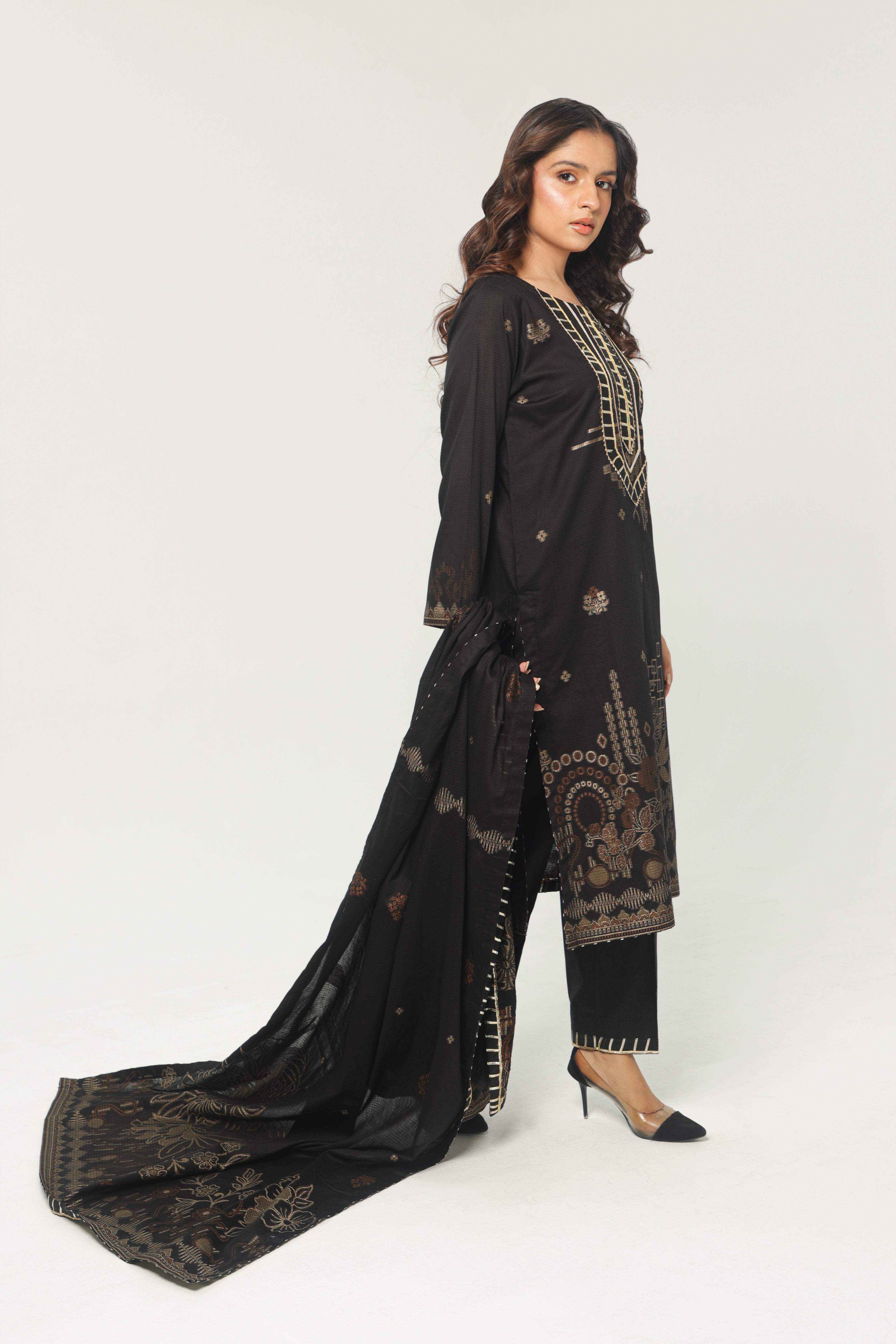 Stitched Lawn Suit (3PC)