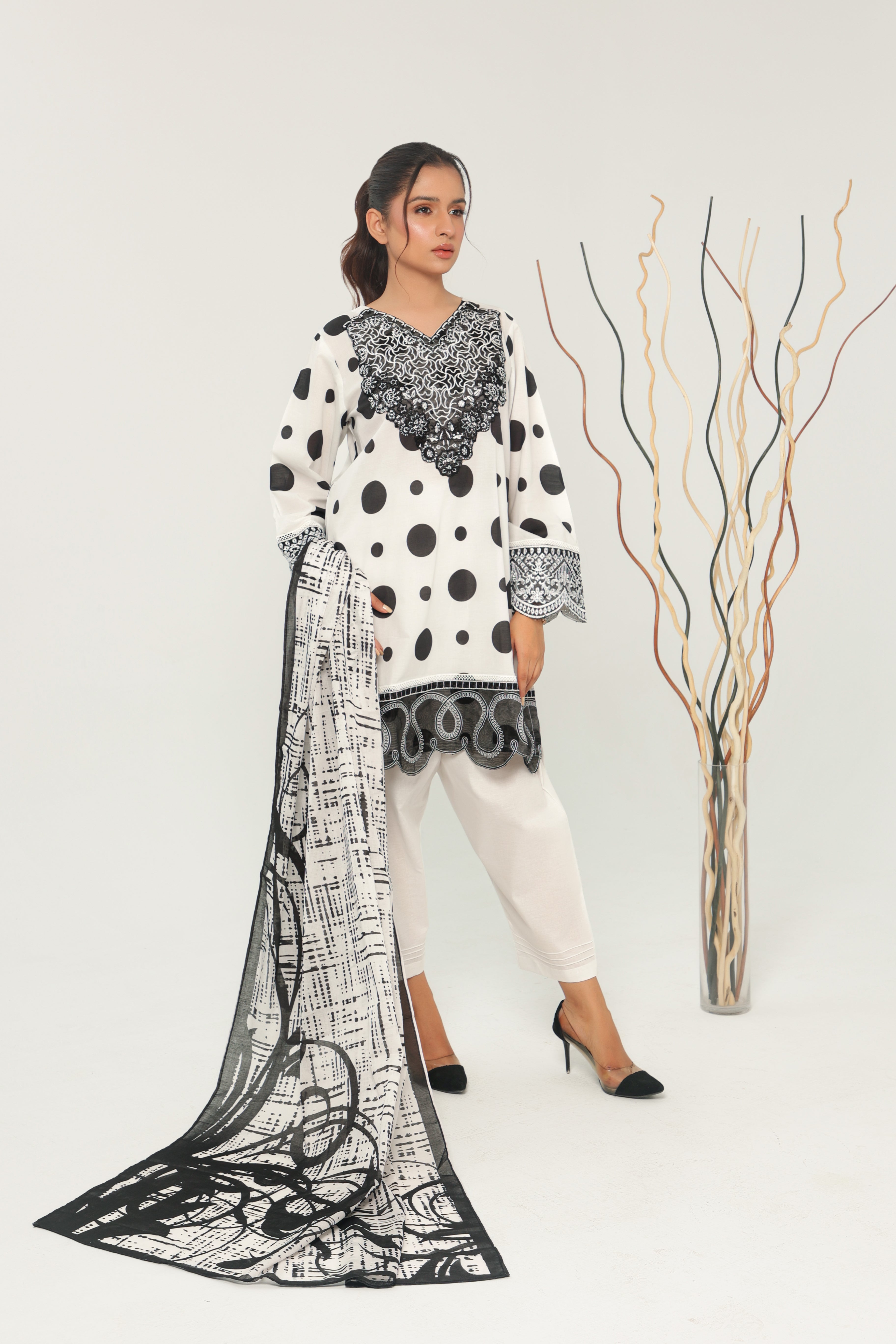Stitched Lawn Suit (3PC)