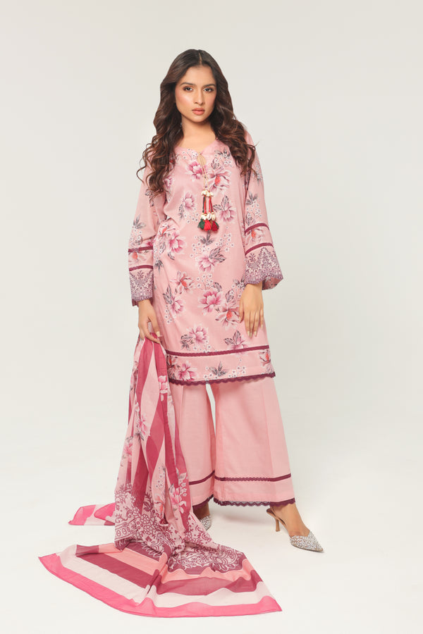 Stitched Lawn Suit (3PC)