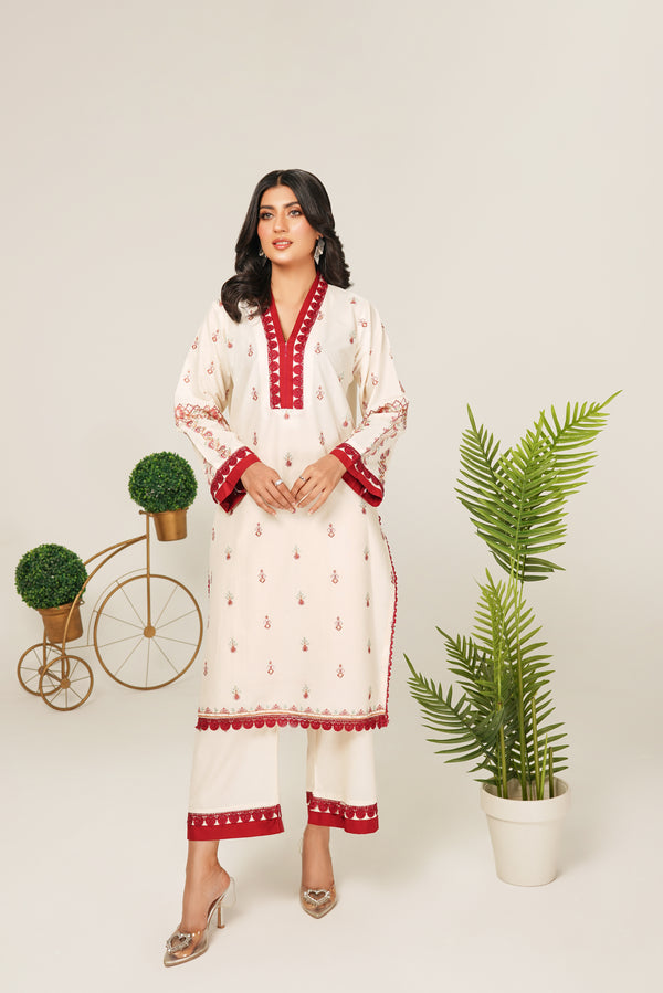 Embroidered Lawn Suit Stitched (2PC)