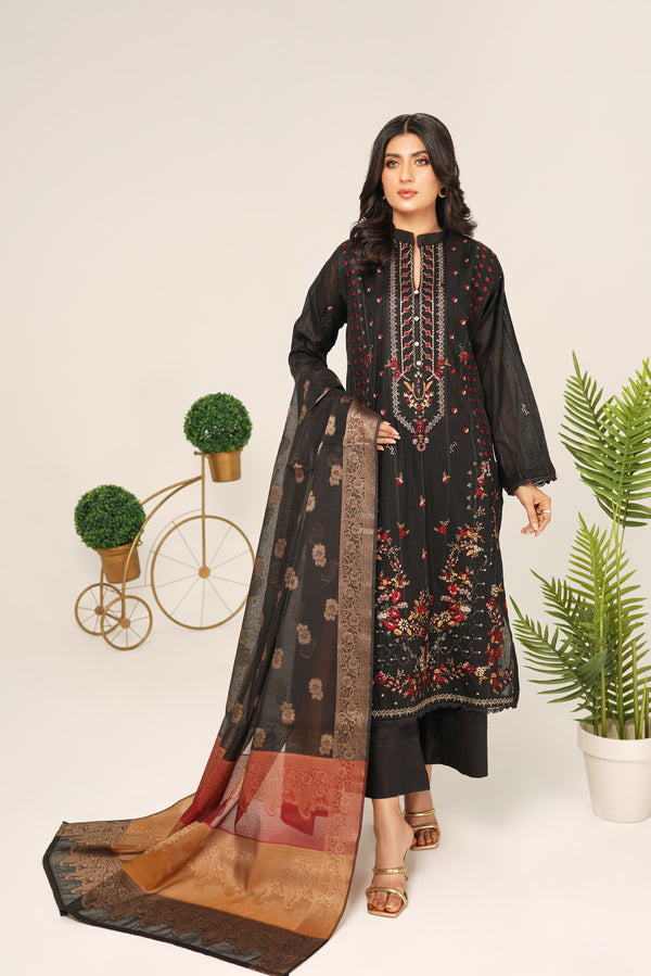 Embroidered Lawn Suit Stitched (3PC)